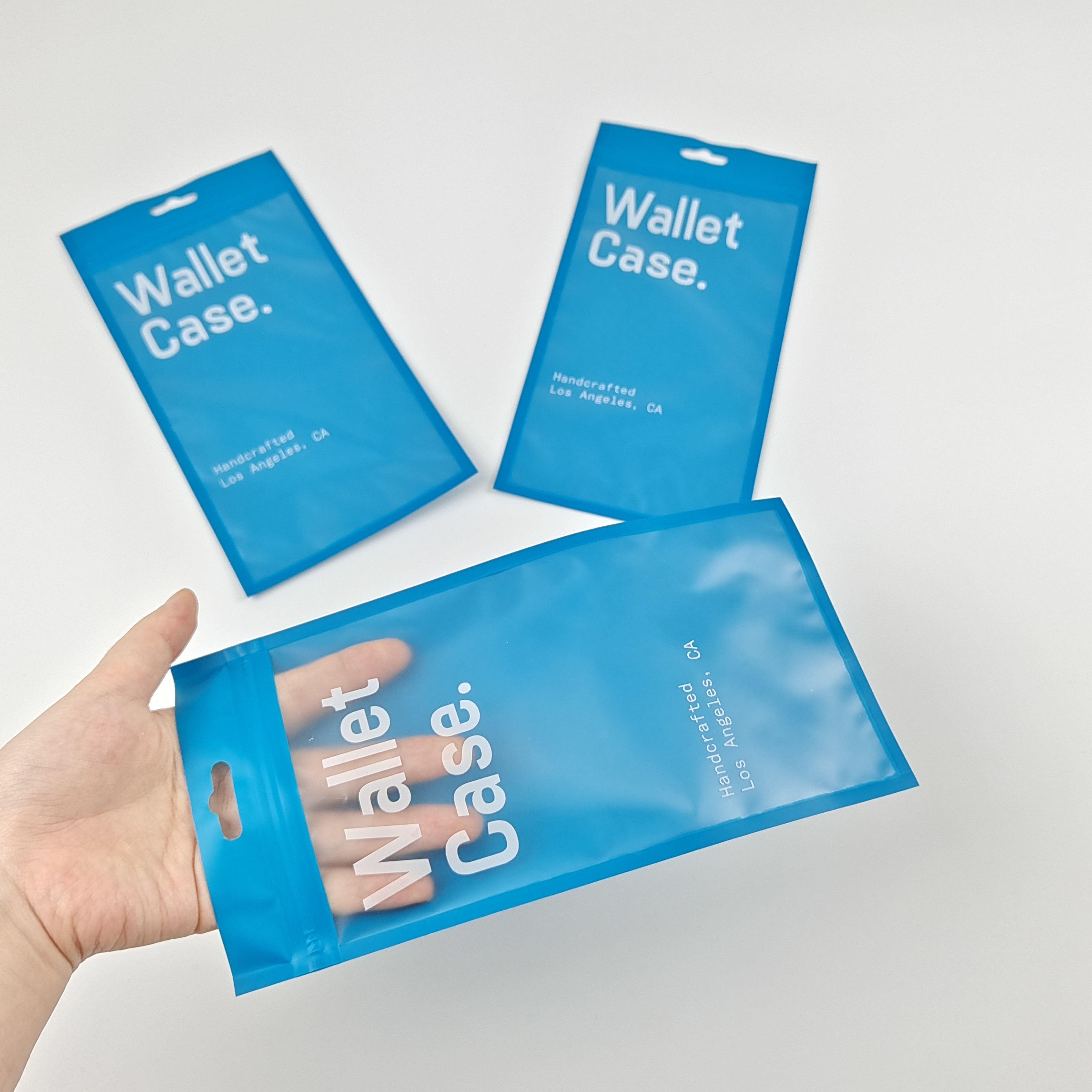 Casilla de bolsillo plana de tres lados de sello de cremallera de bolsillo de caja de teléfono bolsas de plástico de embalaje