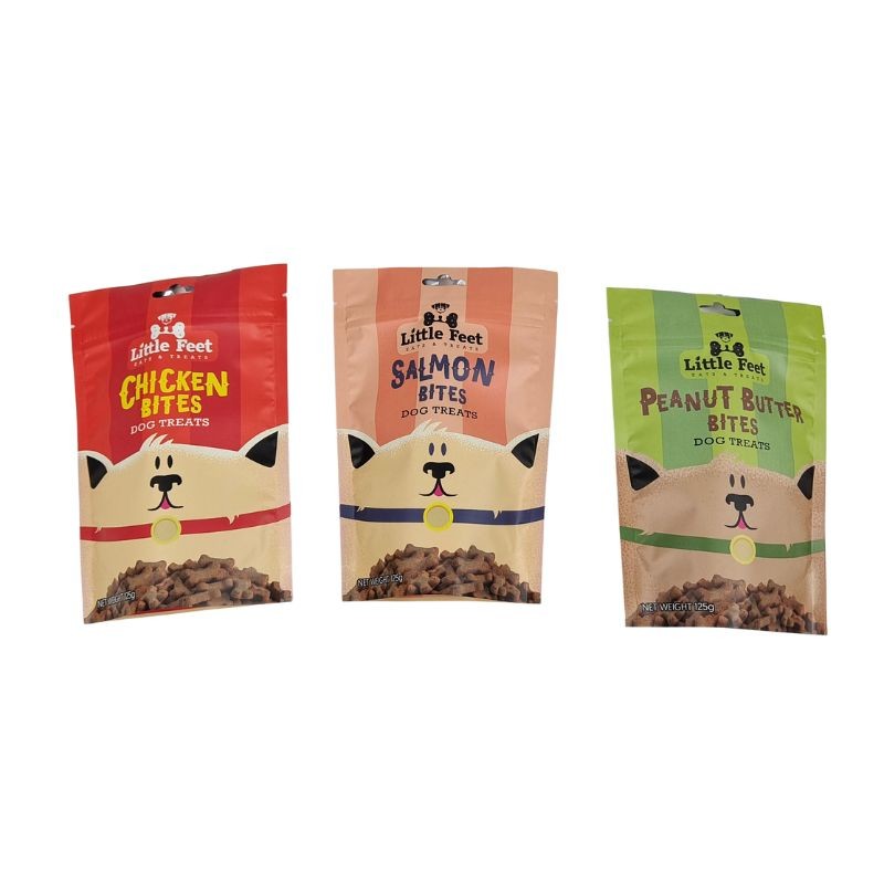 Bolsas de bocadillos de fondo plano impresas a medida con superficie mate para bolsas de embalaje de alimentos