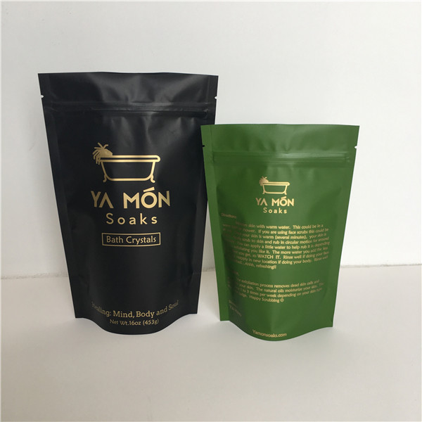 Embalaje para levantarse/Doy Pack Bolsa de exfoliante corporal Bolsa de papel de aluminio Embalaje para embalaje de sal de baño