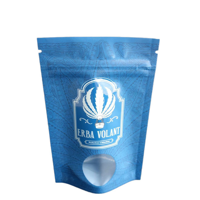 Bolsas a prueba de olor con ventana UV brillante 3.5g Bolsas de embalaje de flores CBD con cremallera