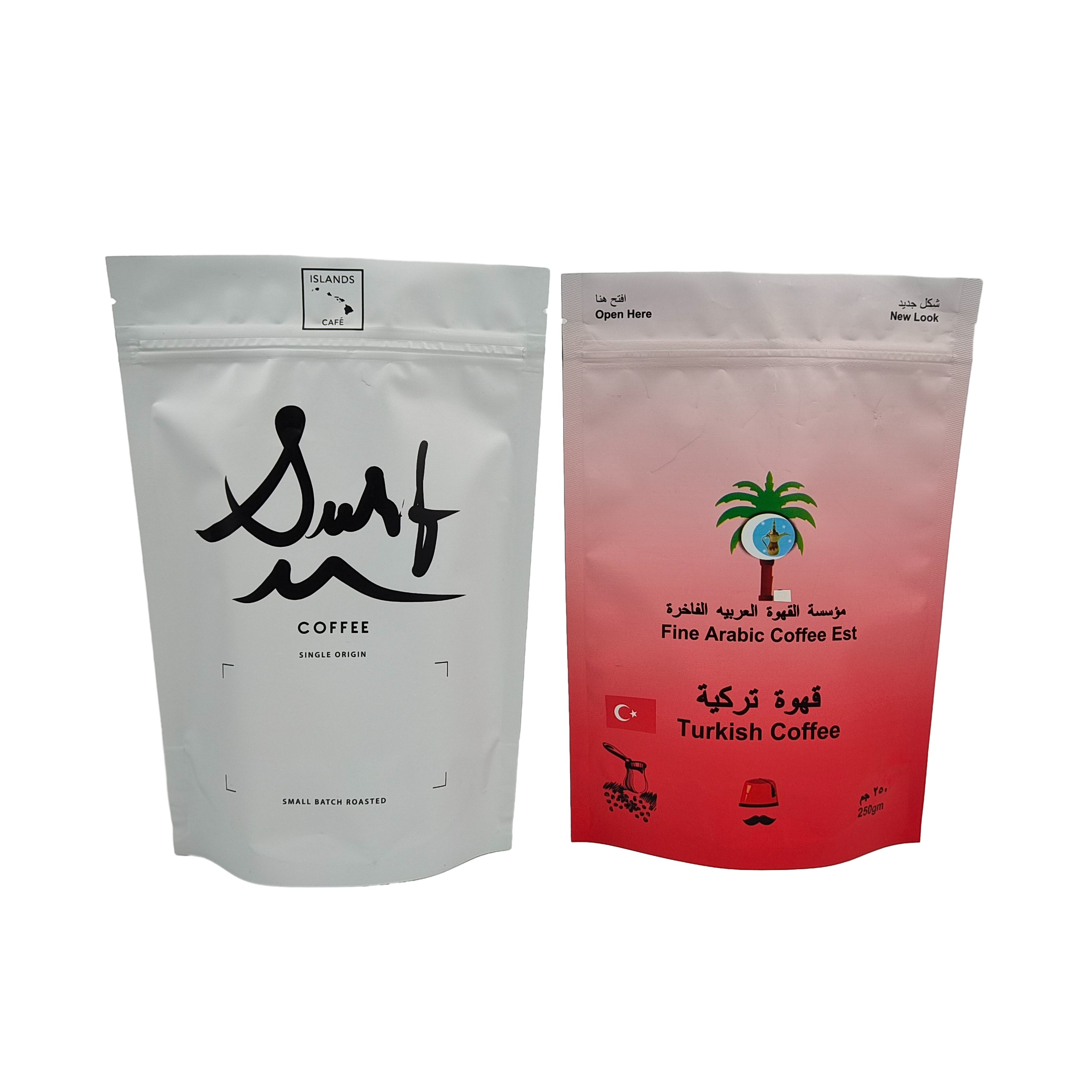 Bolsas de embalaje transparentes con ventana transparente de grado alimenticio de impresión personalizada con cierre por cerradura