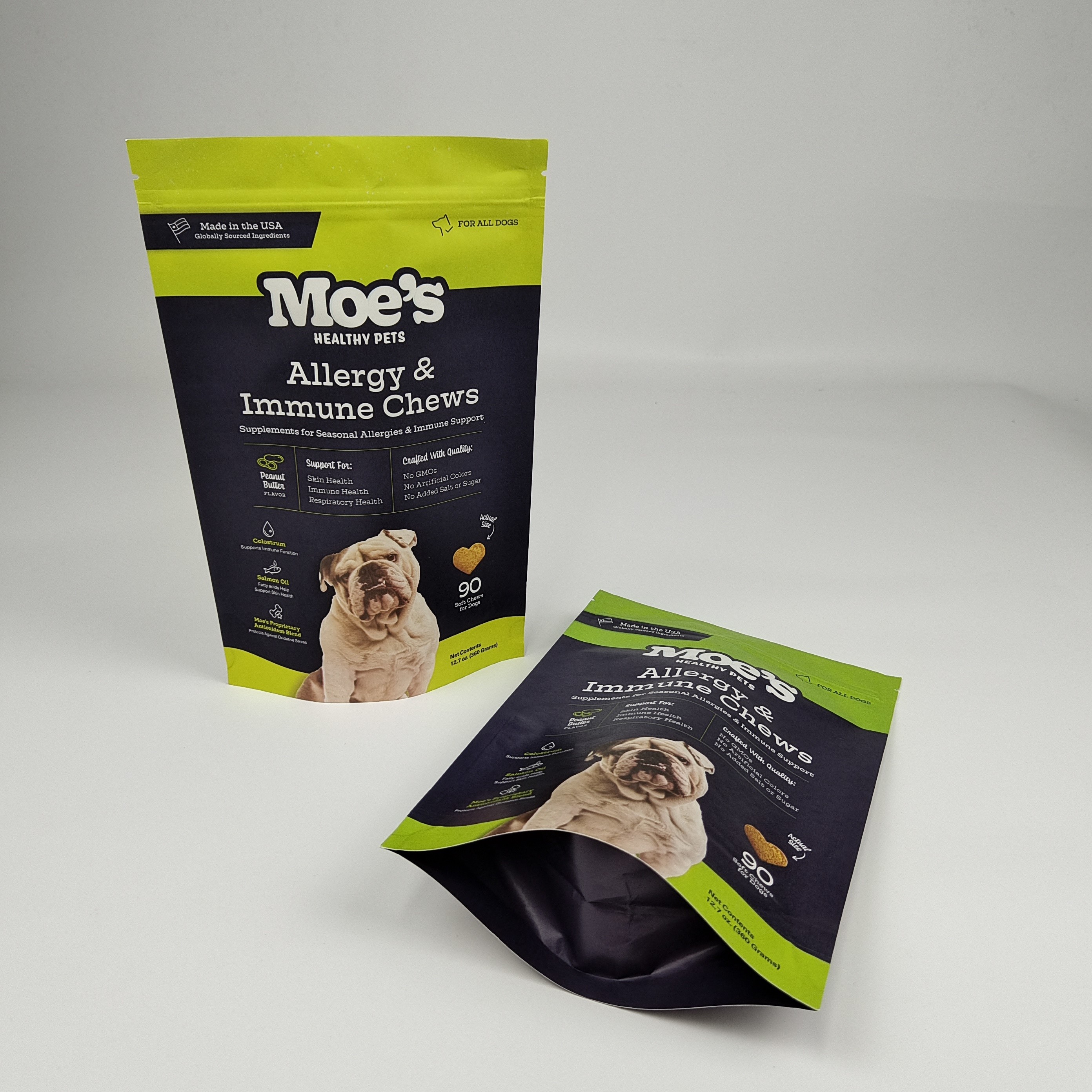 Bolsa de papel Kraft de color blanco marrón reciclable con cremallera de alimentos personalizados Nut de cacahuete Té de dulces Embalaje de galletas Bolsa de pie con logotipo