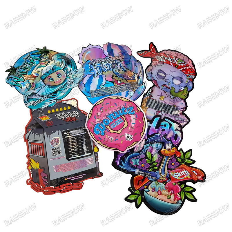 Bolsas de corte a presión personalizadas con cremallera a prueba de niños y durabilidad duradera para diseño de impresión