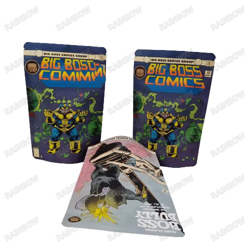 El sello térmico vuelve a cerrarse de forma personalizada Bolsa de papel de pie Bocadillos de bocadillos Embalaje de alimentos Bolsa de cremallera