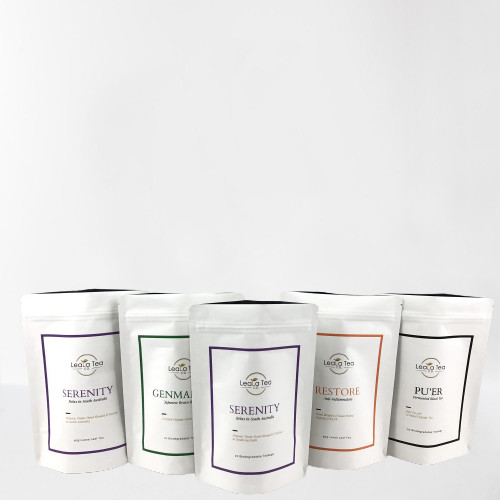 Bolsas de pie reabribles con logotipo personalizado para el embalaje de bolsas de té secas