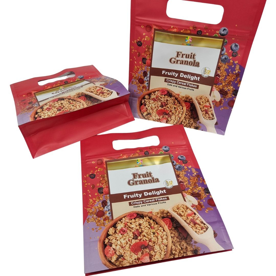 Envases para la conservación de alimentos en el fondo con bolsas de 9 colores