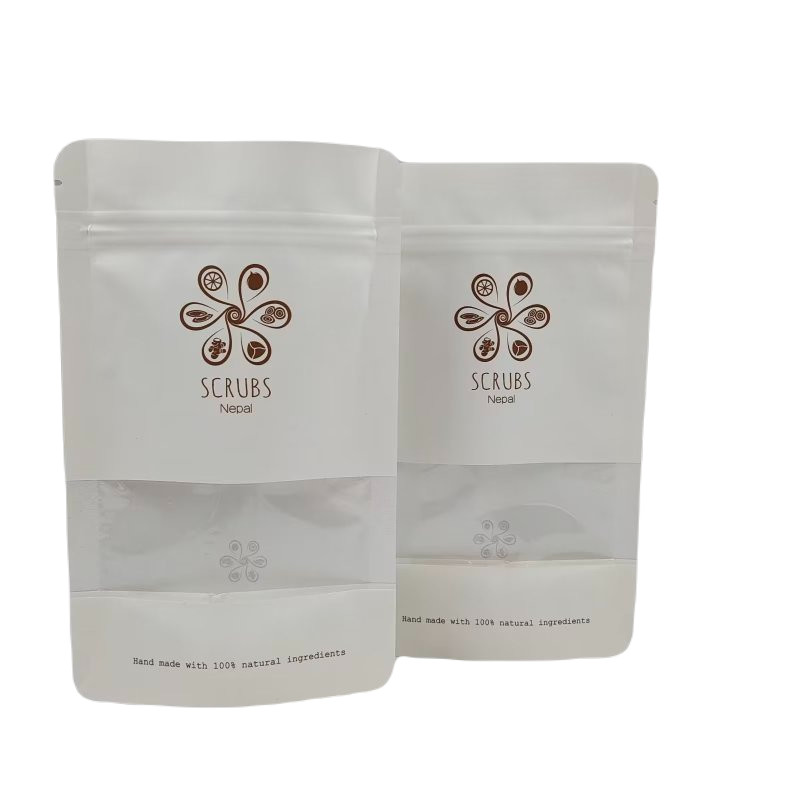 Ventana transparente Bolsas de cremallera de plástico bolsas de pie de bolsa de papel laminado Impresión digital