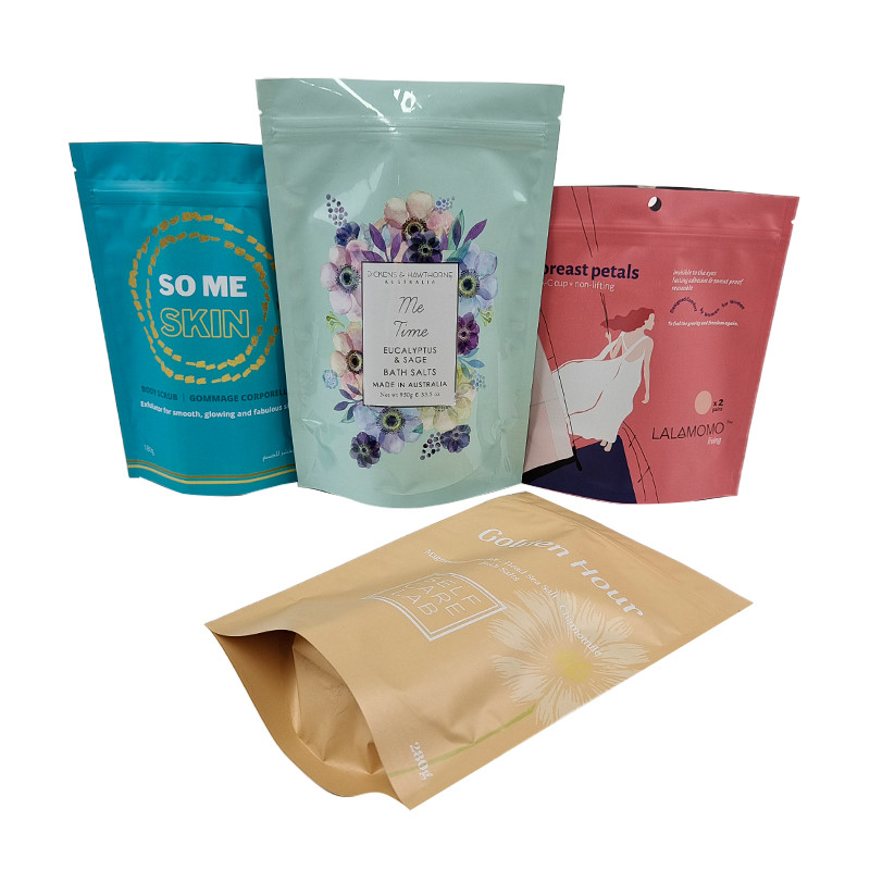 Bolsa de cremallera para paquetes de muestras personalizables y cosméticos