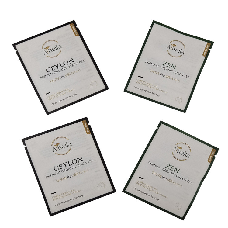 Bolsas de Mylar biodegradables impresas a medida para el té y el café en polvo compostables