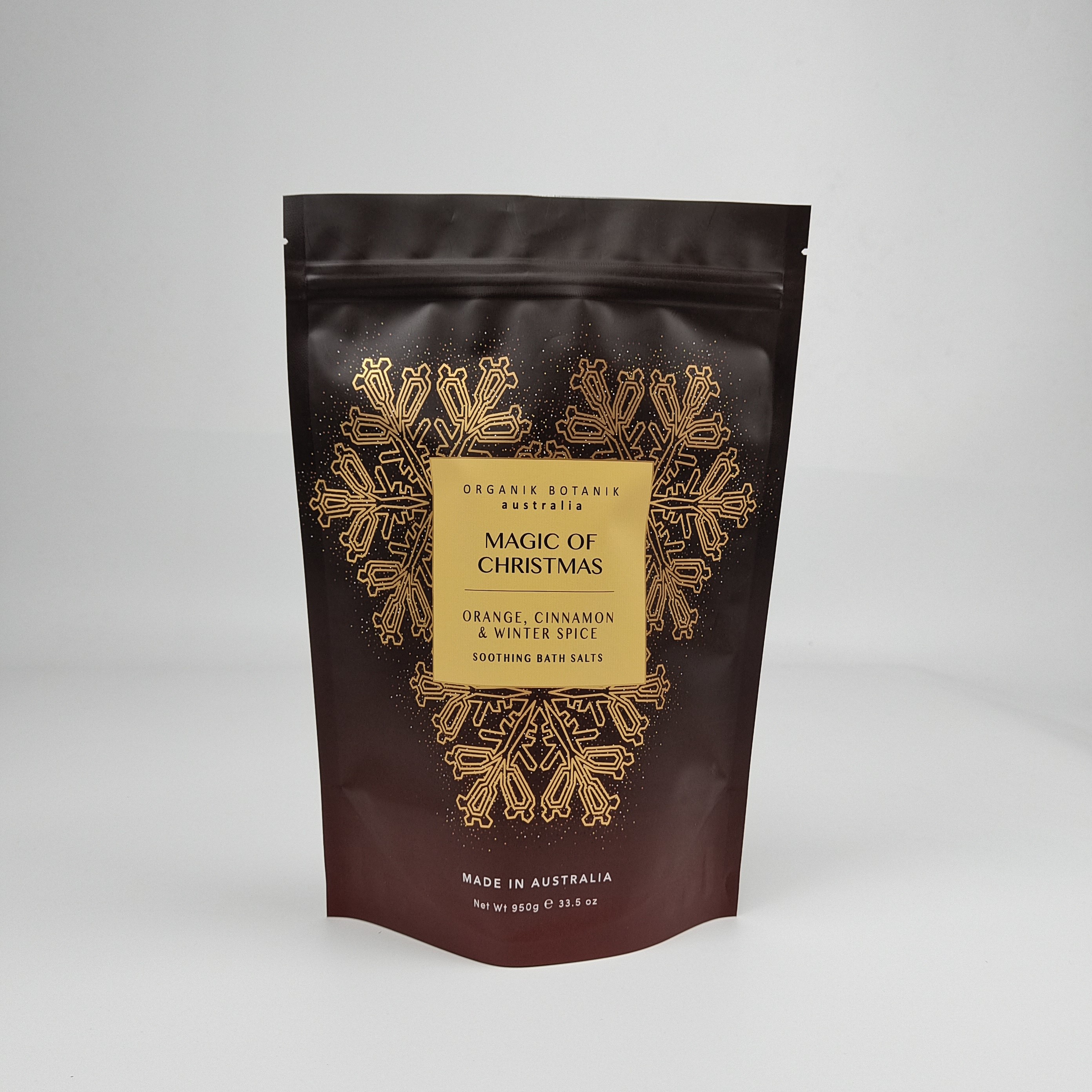 Sal de baño impresa a medida en matte Embalaje Cerradura de cremallera Bolsa de plástico de sal de baño Cubierta de limpieza de cuerpo de pie Bolsa con cremallera