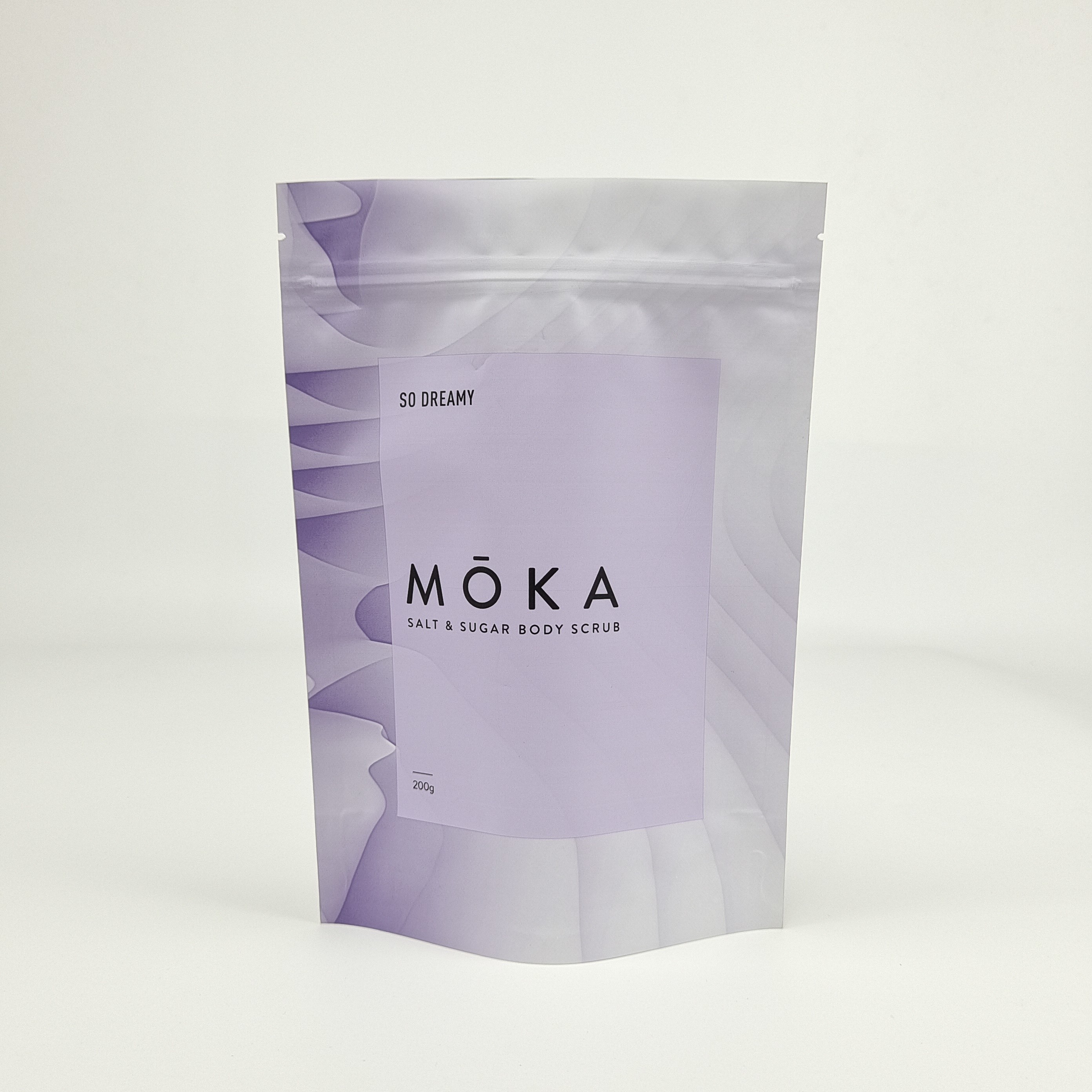 Impresión digital personalizada Bolsa de papel Kraft Stand Up Ziplock Bolsas de papel de aluminio para el cuerpo de café Scrub embalaje