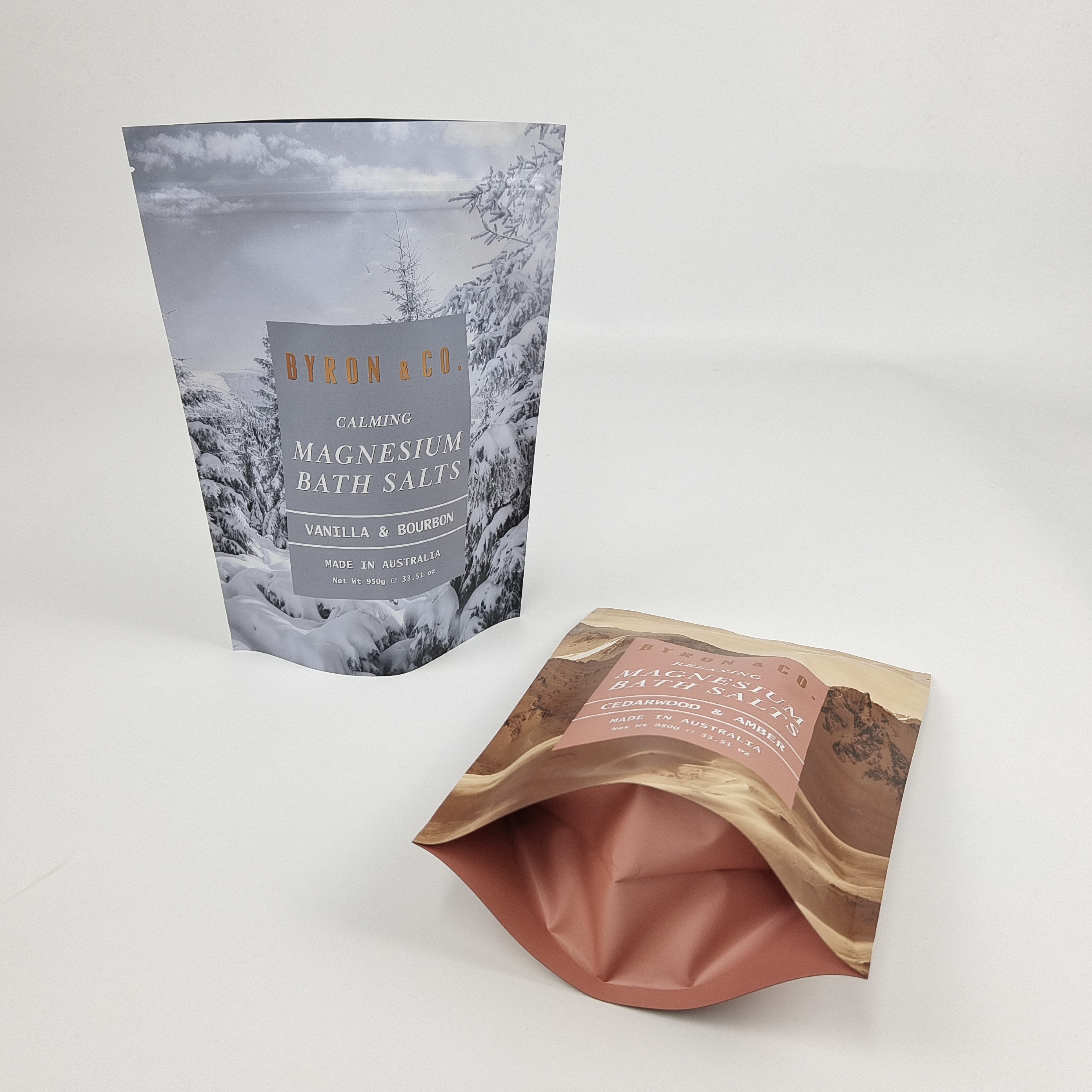 Logotipo personalizado Impreso a prueba de olor alimenticio a prueba de humedad de Mylar papel de aluminio mate Stand Up Bolso de embalaje de exfoliación corporal