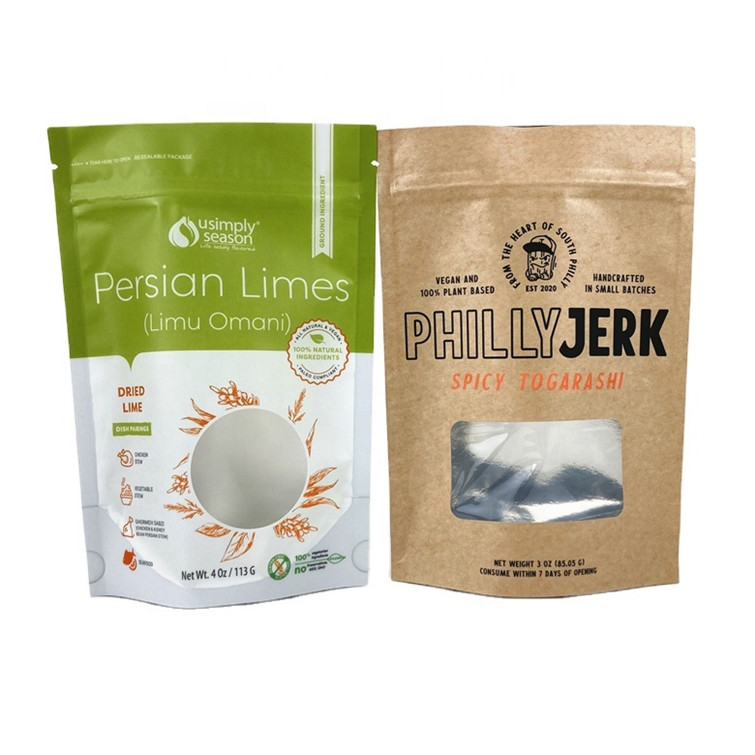 Bolsas de papel Kraft de calidad alimentaria para mangos en polvo comestibles Nueces de galleta Alimentos para mascotas Té ecológico Papel a prueba de olor