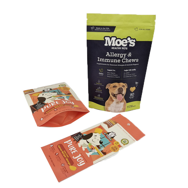 Papel Kraft Blanco Eco-Amigable Mango en Polvo Nueces Alimentos para mascotas Biodegradable Cerradura Inodoro Bolsa de embalaje de papel