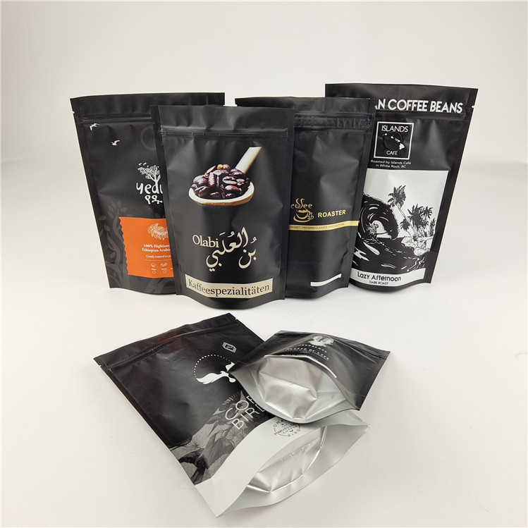 Impresión digital de papel laminado de aluminio con cremallera Stand Up Pouch Tamaño / colores personalizados