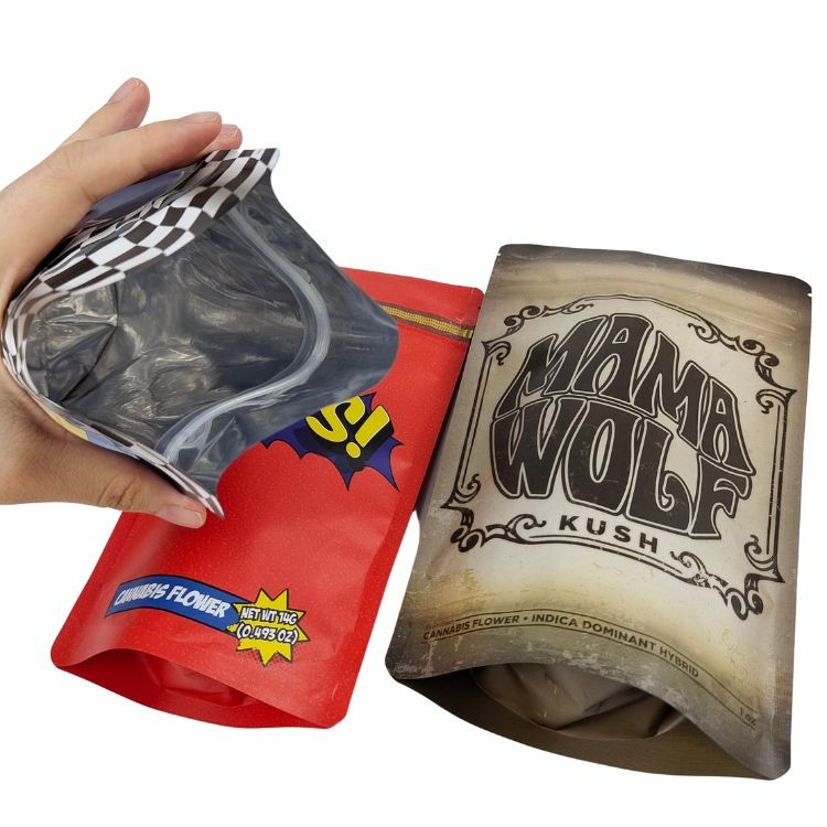 Envasado de incienso de hierbas en CMYK con bolsa de pie y cremallera