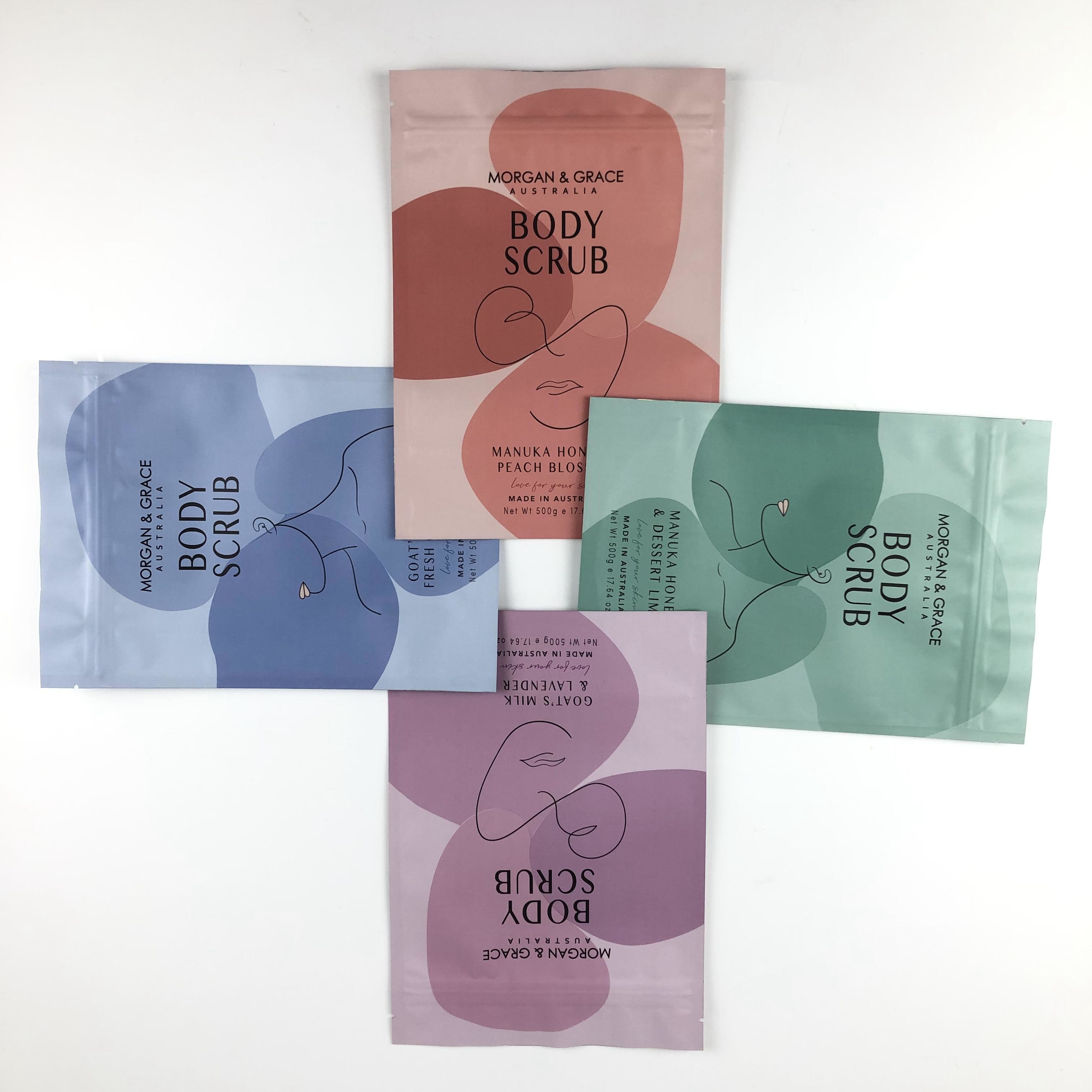 CDR AI PSD PDF Archivo de diseño Bolsas de sal de baño para cosméticos Bolsas personalizadas