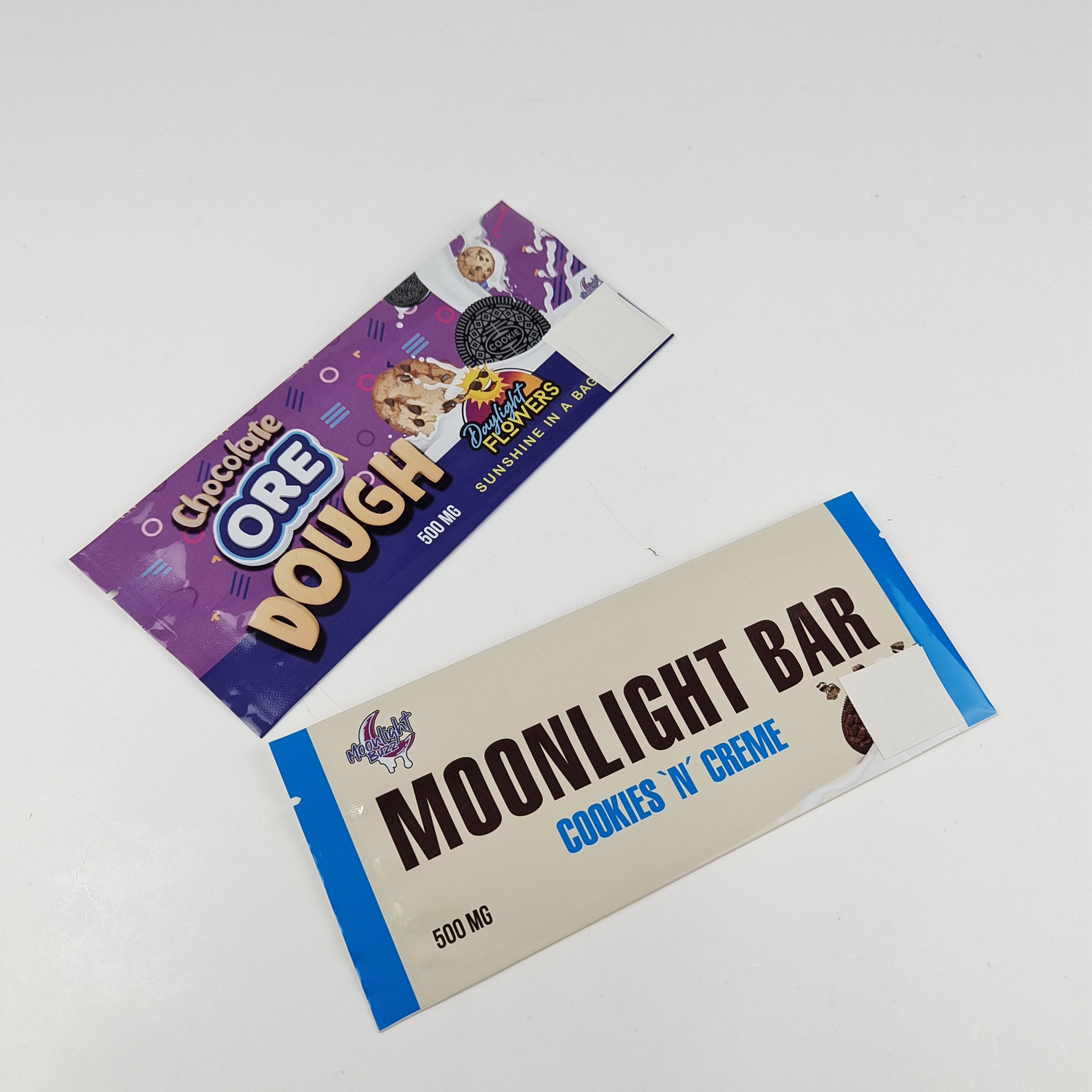 Envases de papel de aluminio ecológicos Impresos a medida Bolsas para levantarse en pie Barras energéticas de chocolate Galletas Embalaje de bocadillos