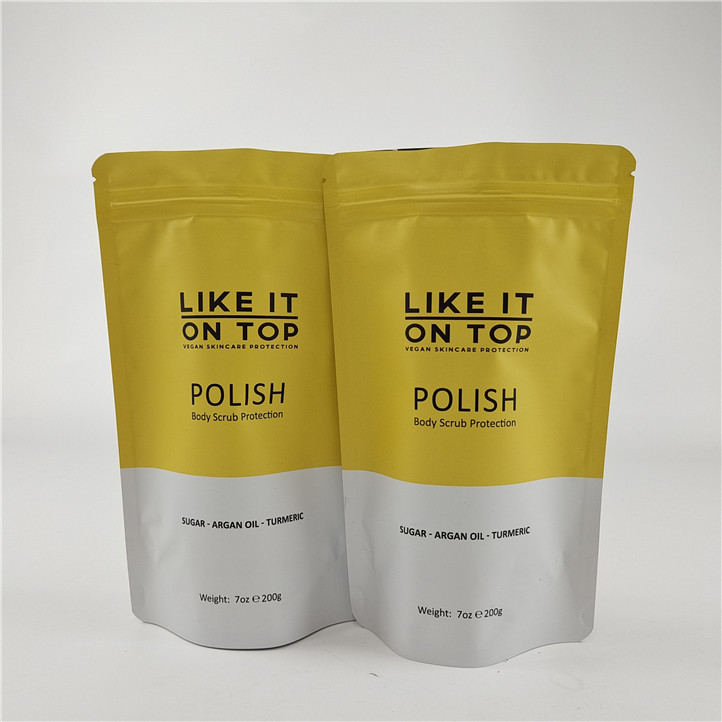 Diseño de tamaño personalizado Bolso de pie con grabado de cremallera / Bolso de embalaje impreso digital