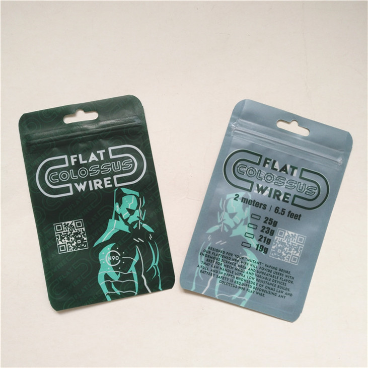 Promoción garantía de calidad reciclable bolsa de embalaje Mylar sellada de tres lados con cremallera diseño de tamaño personalizado