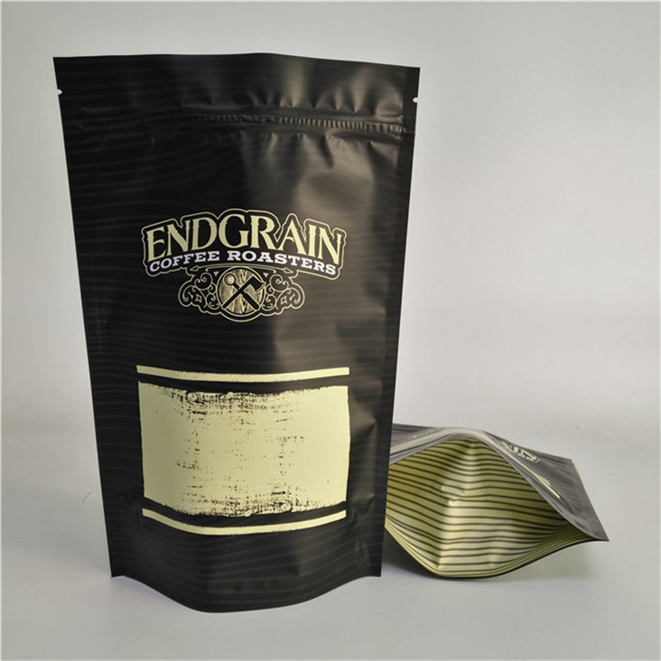 Almacenamiento Logotipo personalizado Impreso Bolsa de cremallera de plástico de rebloqueable Bolsa de café de sello de alimentos