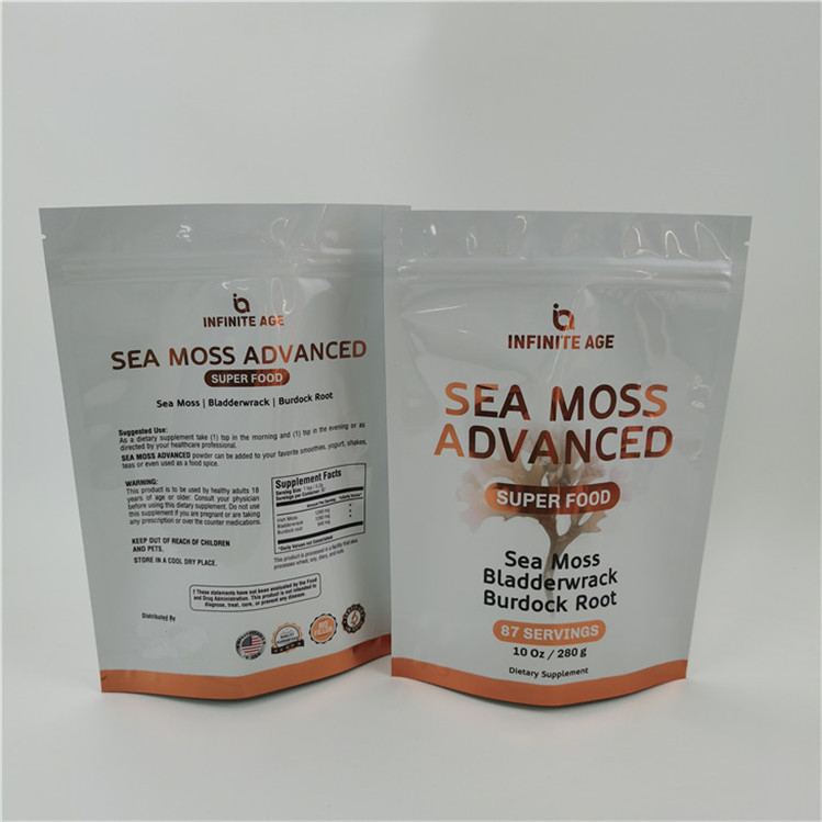 Aceptado hasta 10 colores disponibles fácil línea de lágrimas de pie bolso de bolsillo sello térmico cierre de cremallera