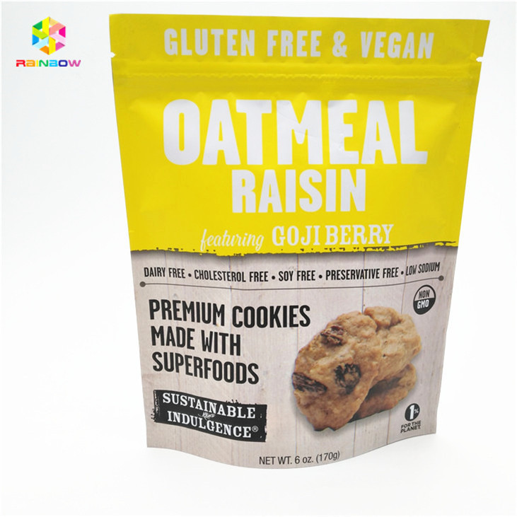 Bolsas de embalaje de bocadillos de materiales ecológicos y seguros aceptadas hasta 10 colores disponibles