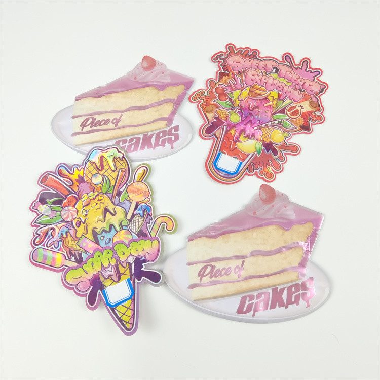 Muere Corte 3.5g bolsas de forma especial galletas Caramelo Snack Stand Up Bolsa de cremallera