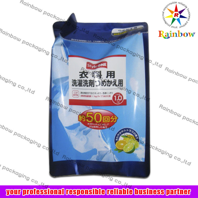 OPP se levantan el bolso de empaquetado de la bolsa del papel de aluminio para el detergente