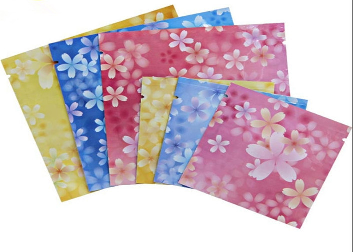 Bolso cosmético sellado tres lados modificado para requisitos particulares del color rosado que empaqueta para la máscara