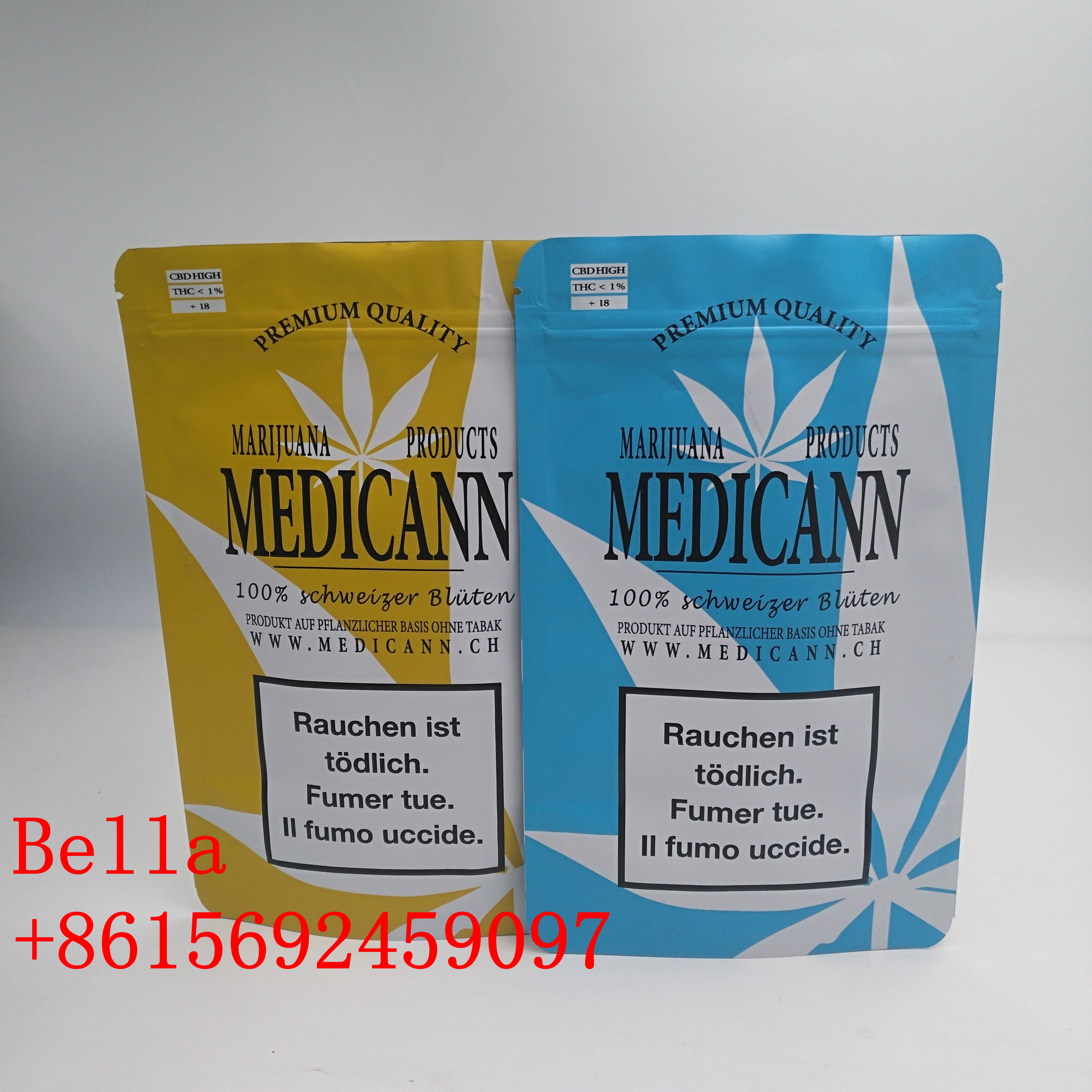 Bolsas plásticas del sellado caliente que empaquetan tres - capa laminada con la impresión del logotipo