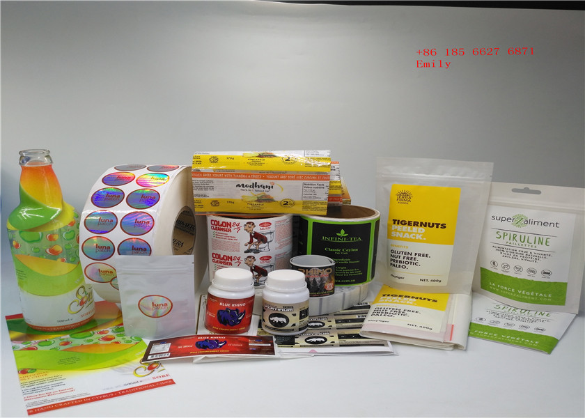 Etiquetas impermeables de la manga del encogimiento 3D del pegamento