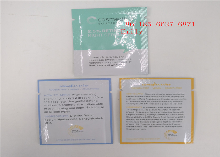 Bolso de empaquetado cosmético impreso aduana