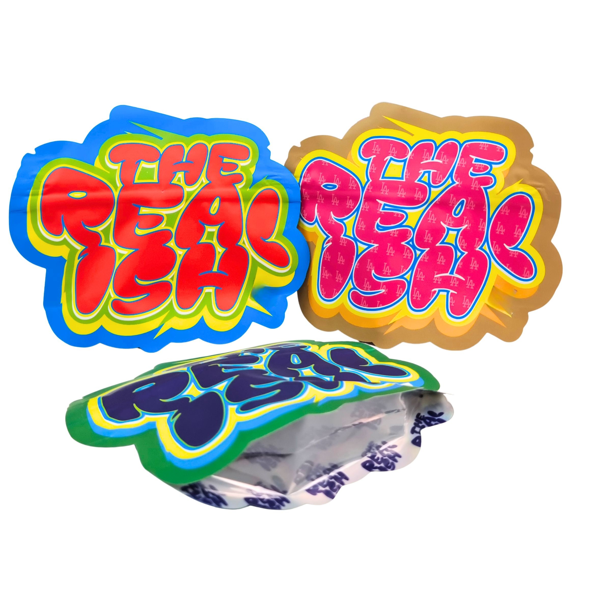 Bolsa Mylar Ziplock de 3.5g 7g 14g Comestible a Prueba de Niños de Papel de Aluminio para Galletas y Gomitas