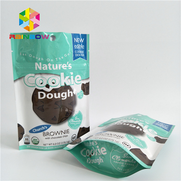 Bolsas de embalaje de alimentos de bocadillos de tamaño pequeño con puño superior de cremallera de color personalizado