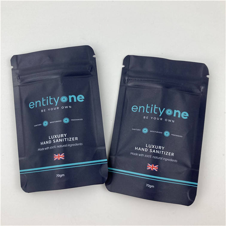 Logotipo personalizado Impreso Bolso de pie con cremallera Mat Finish Aluminio de papel alimenticio Material de grado alimenticio