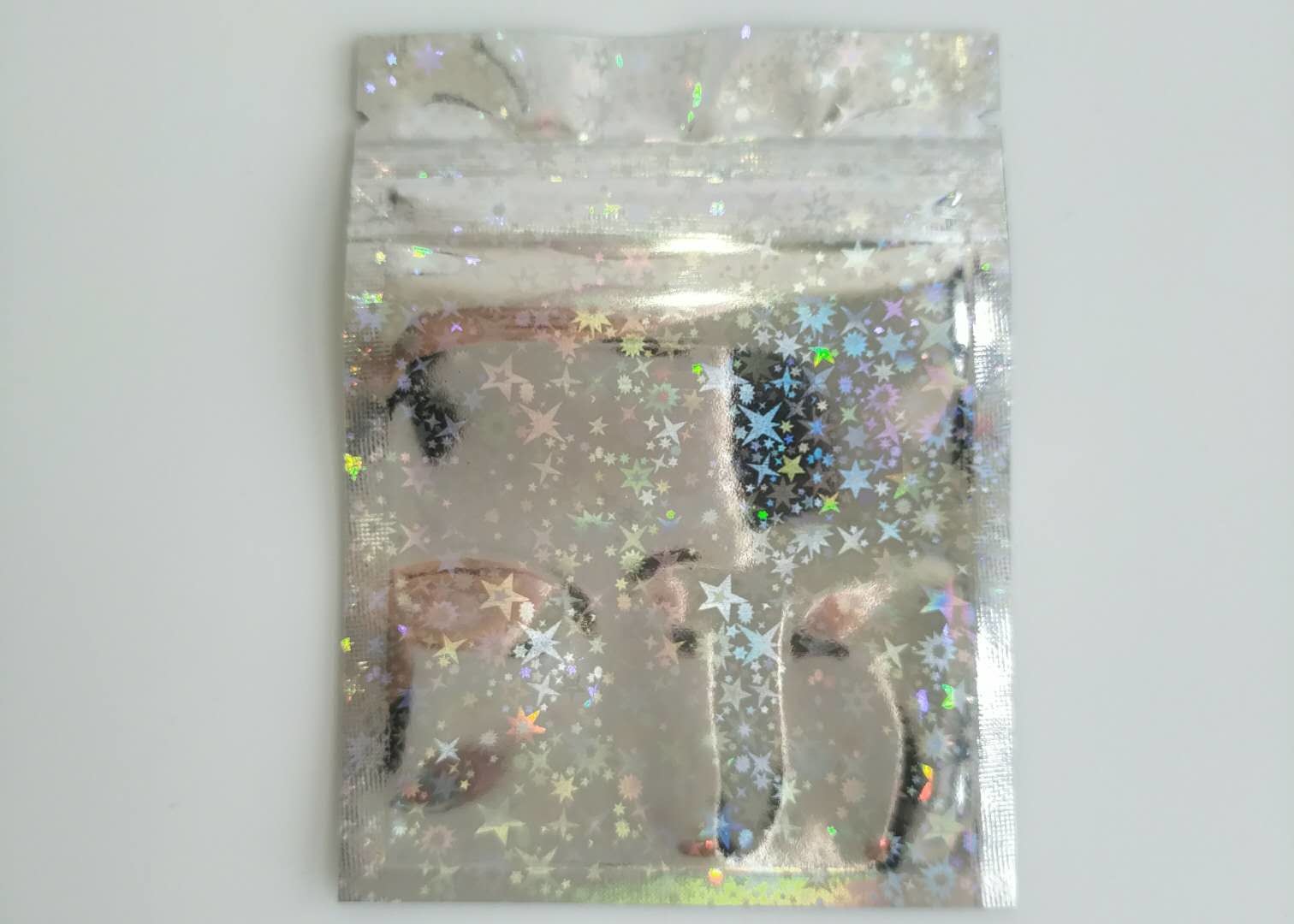 Lámina de mylar olográfica del laser de la bolsa lateral a prueba de niños del sello tres alineada con la cremallera