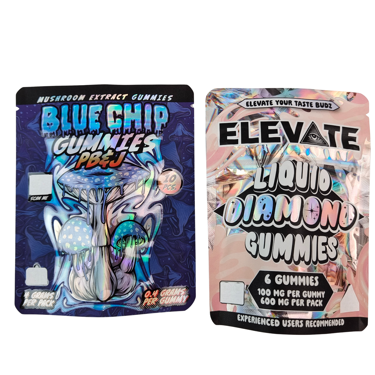 3.5g Bolsas de Mylar Extracto de hongo gomas embalaje Bolsa de juguete Wtih Cerradura a prueba de olor Bolsa de pie