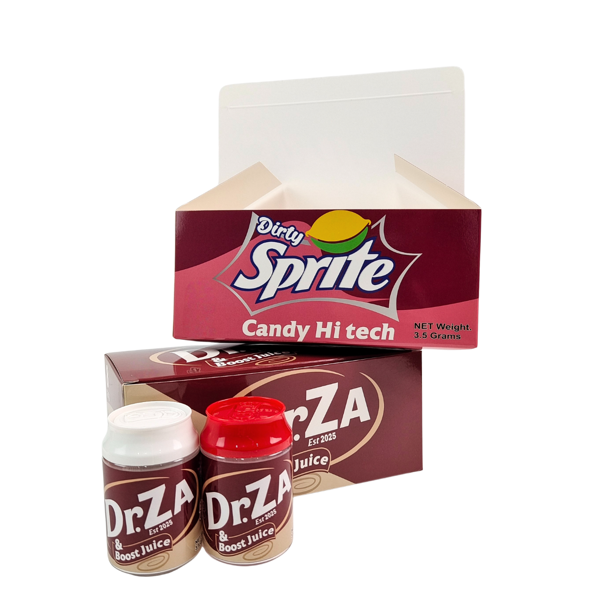 Caja de plástico PET para alimentos, 3.5g, lata de caramelos de soda con tapa retorcida