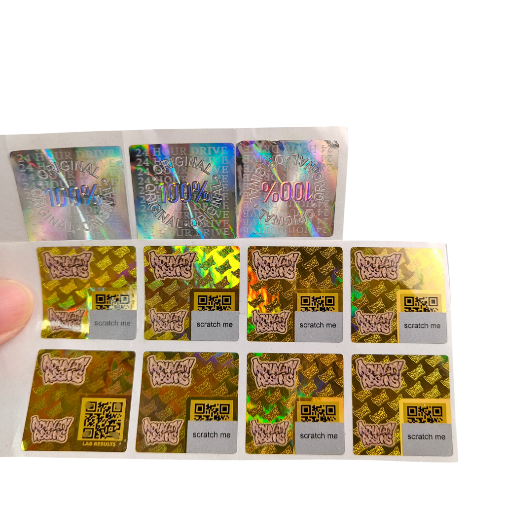 Pegatina de papel de vinilo PVC adhesivo, impermeable, con impresión UV, holograma, logotipo personalizado, etiquetas de embalaje para álbumes de recortes