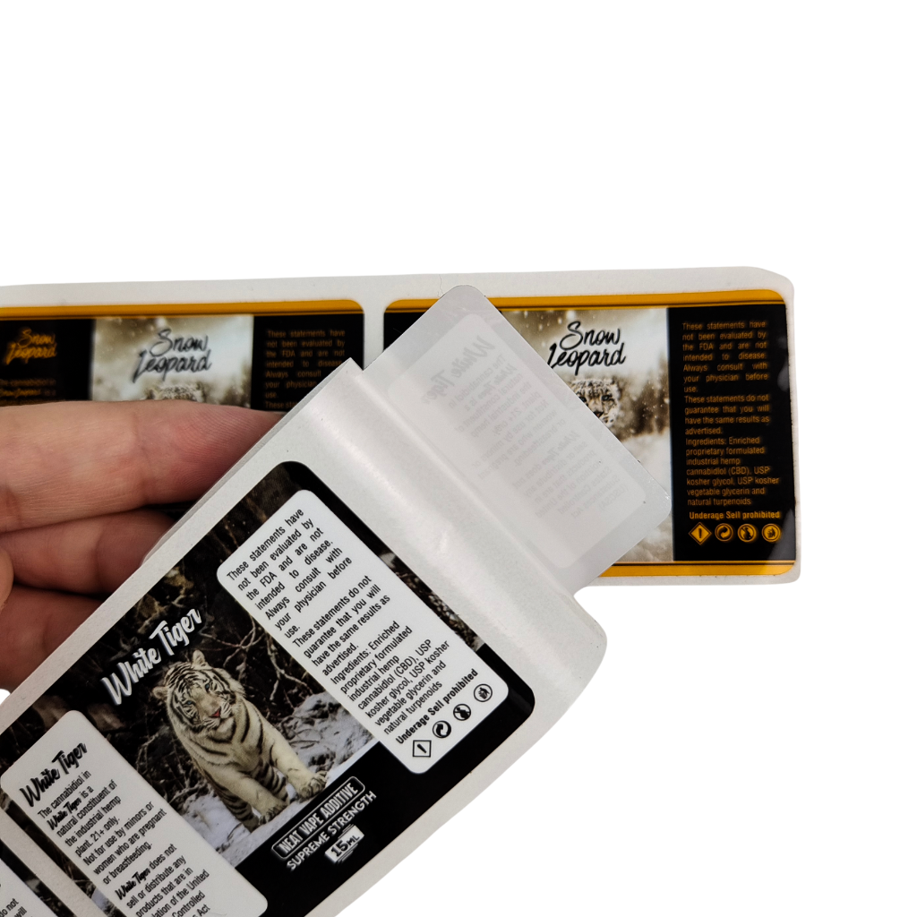 Vinilo adhesivo de PVC, etiqueta de papel de PVC, impermeable, con impresión holográfica UV, etiquetas autoadhesivas en rollo, etiquetas de embalaje