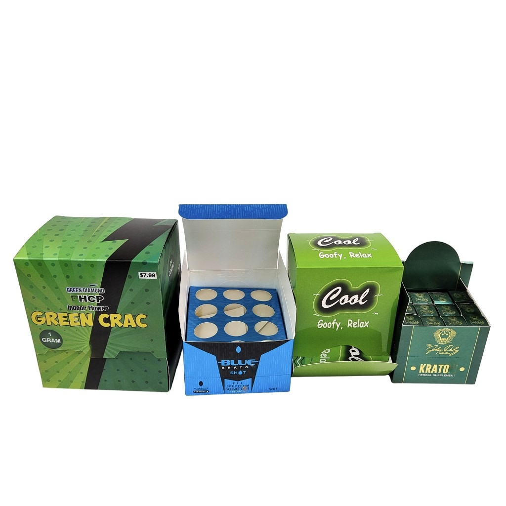 Papel Kraft reciclable Caja Kraft Kraft para bocadillos para galletas Barra energética cartón cosmético mostrador de cartón Envasado esponja