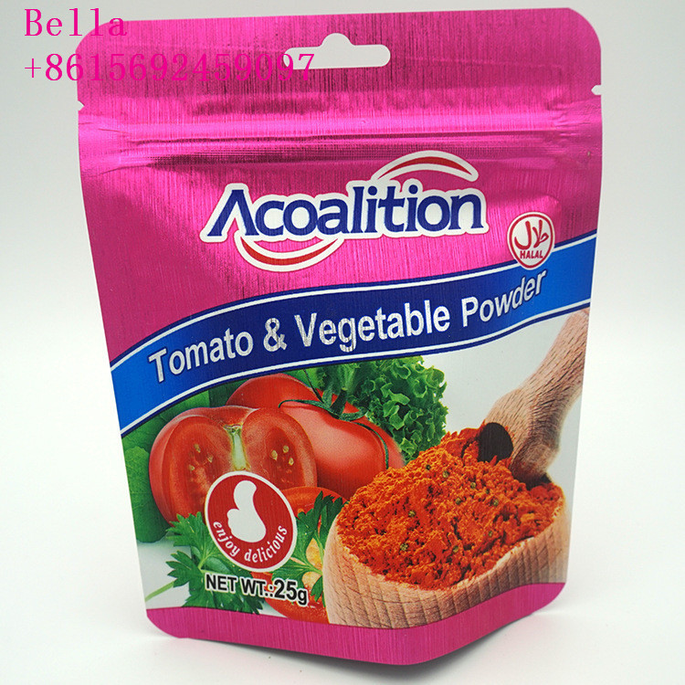 Las bolsas plásticas del papel de aluminio que empaquetan, se levantan los bolsos de la bolsa para la comida industrial