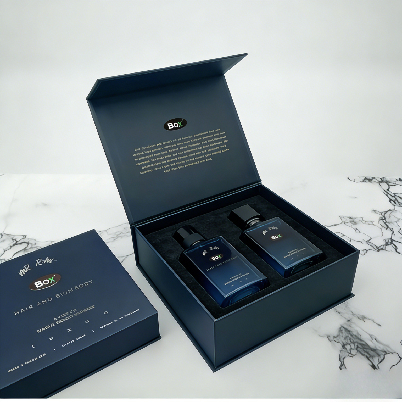 Venta al por mayor carpetas cosméticas de lujo personalizadas regalo magnético espuma EVA insertar Matt laminación material biodegradable para artesanía de perfumería