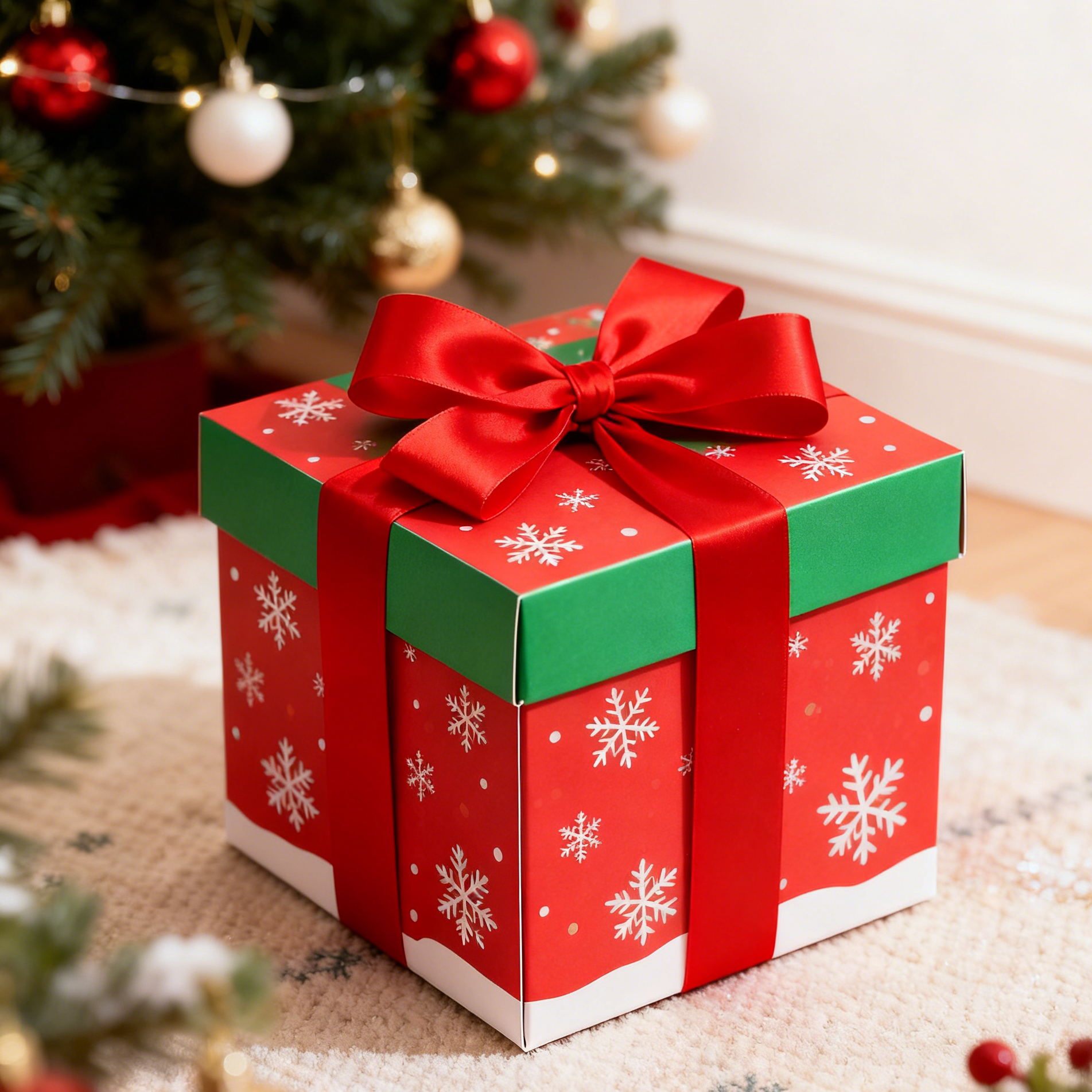 Cajas de regalo rectangulares Kraft reciclables biodegradables con tapa plegable, cinta, recubrimiento UV mate, personalizadas para cumpleaños y Navidad