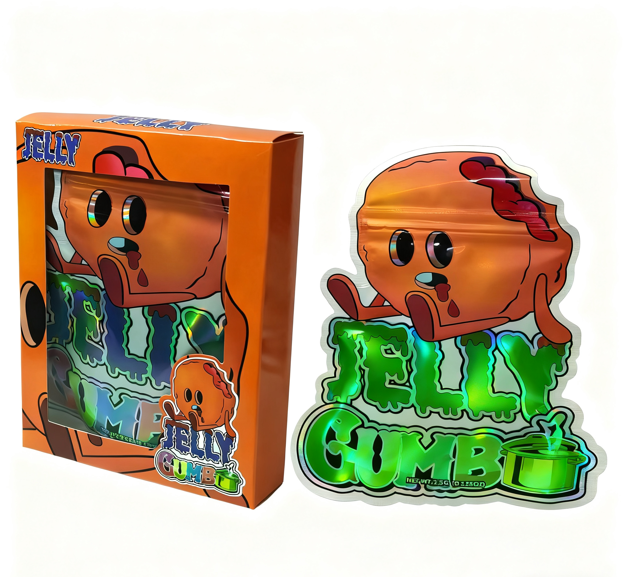 Bolsas de Mylar reabribles de 3.5 g impresas a medida para el embalaje de bocadillos Bolsas de pie