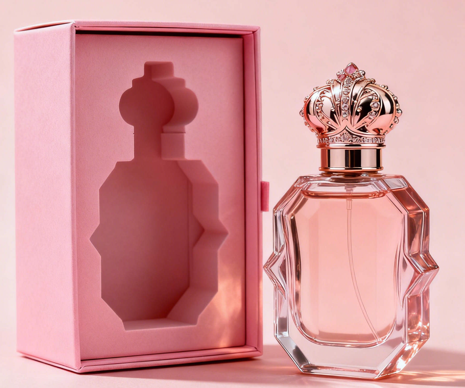 Cajas de cartón blanco de lujo personalizadas para botellas de perfume 50ml 100ml caja tapa superior conjunto de perfume de fragancia con caja de regalo premium