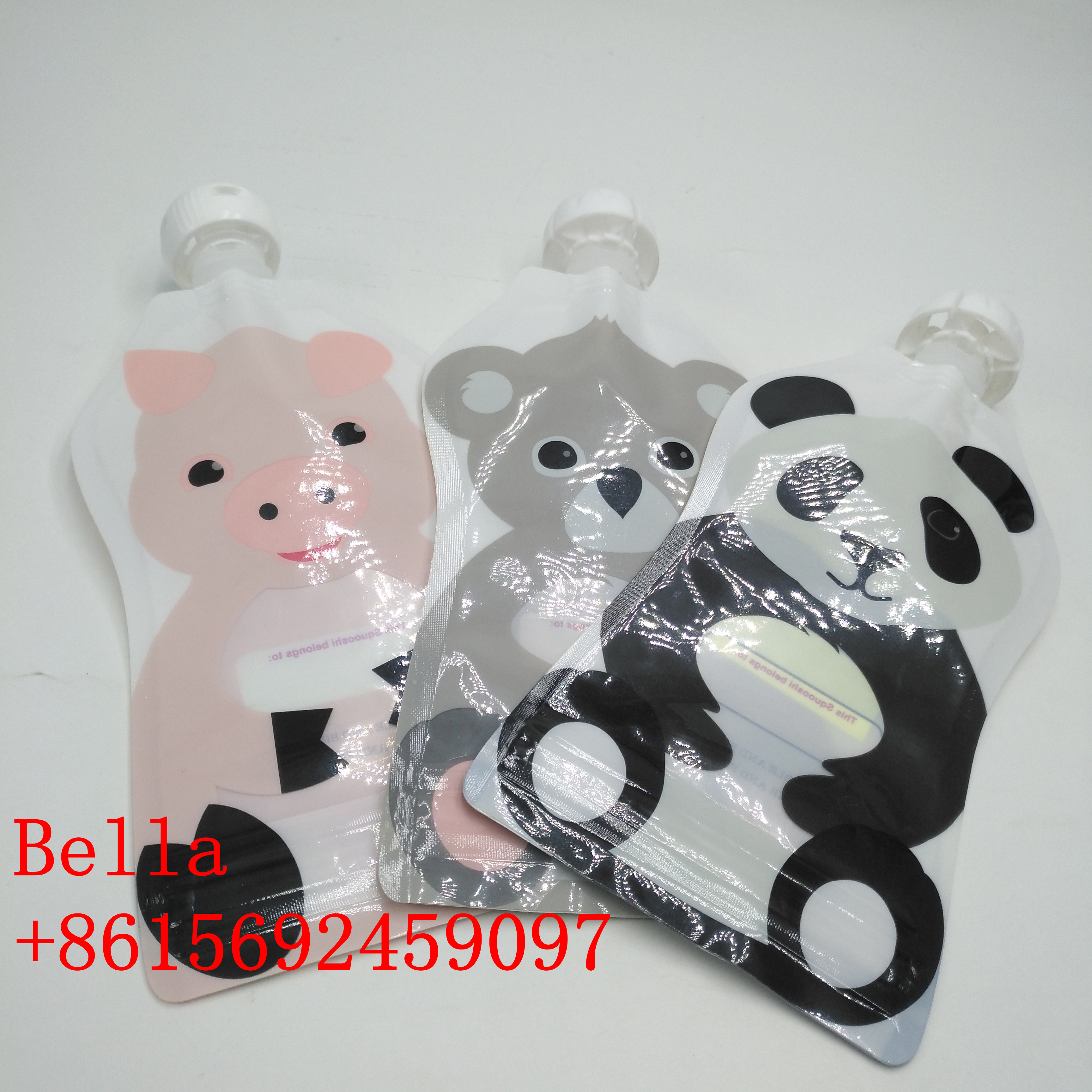 Bebidas Agua potable Bolsas de chorro Embalaje Bolsas de logotipo personalizado Sellado térmico