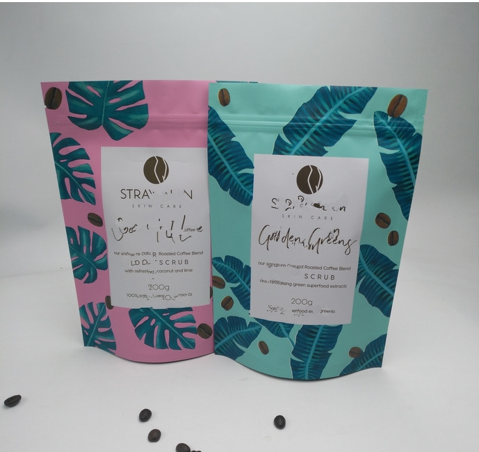 La categoría alimenticia se levanta el final mate de la hoja de encargo plástica de los bolsos de la bolsa para el embalaje del té