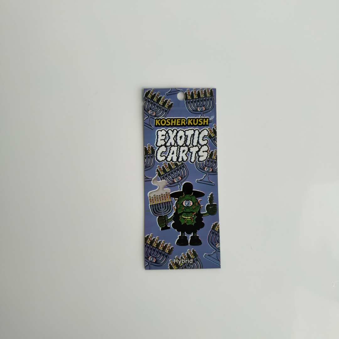 Bolsas plásticas reutilizables que empaquetan el bolso exótico de Mylar de la extremidad del oro de los carros con el Ziplock